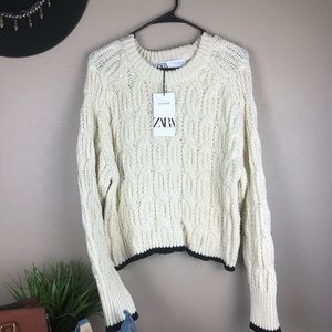 Zara women’s chunky knit sweater NWT